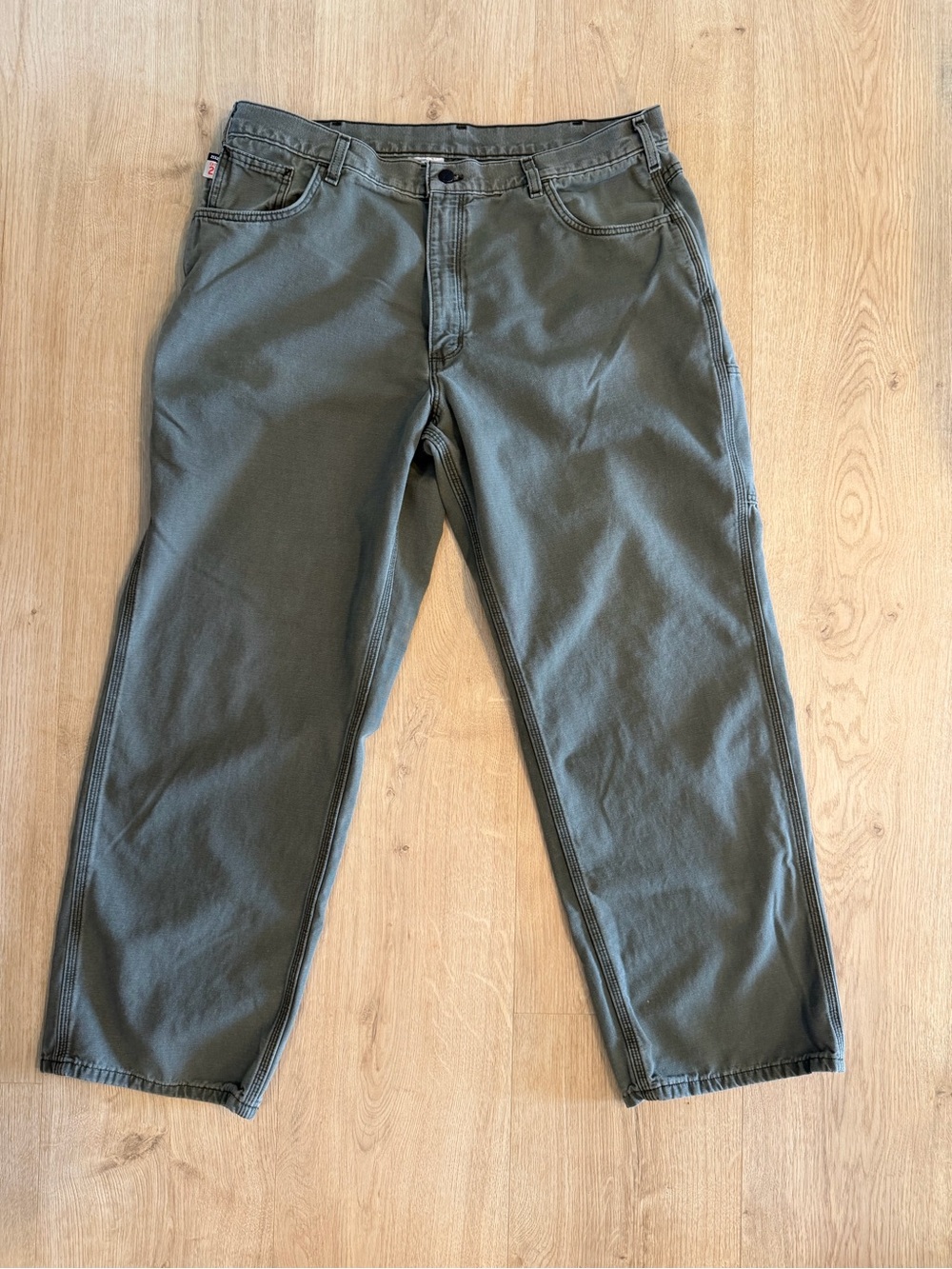Carhartt Men's Flame Resistant CAT 2 2112 Pants Green Size 40x32 Regular Fit